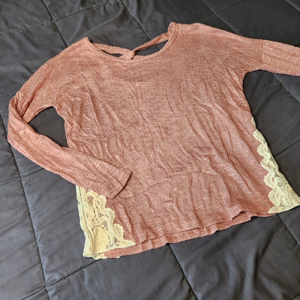 Crescent Knit Long Sleeve Top